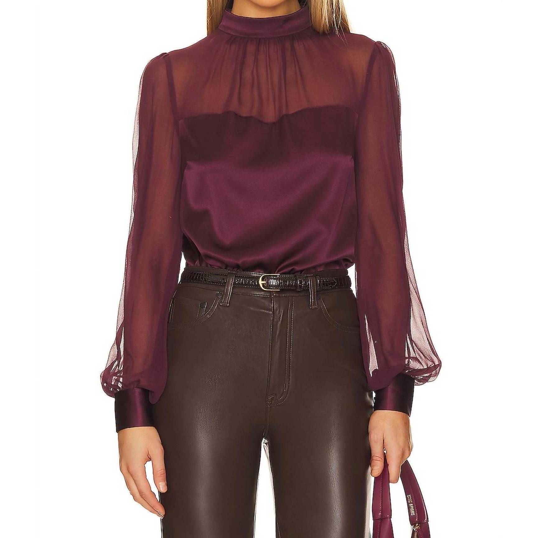New Generation Love Agnes Blouse In Bordeaux
